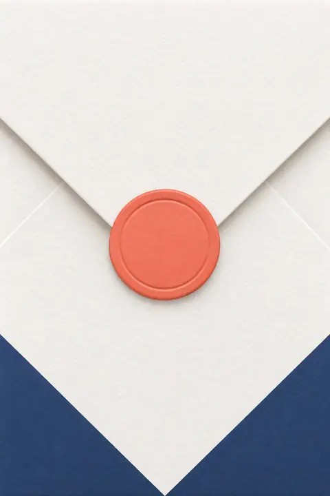 Formes géométriques et deux anneaux entrelacés. Scène d’ouverture : enveloppe.